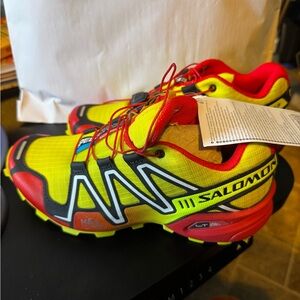 Salomon Athletic Shoes - Yellow and Red